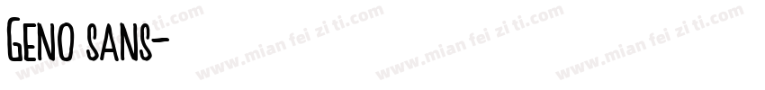Geno sans字体转换